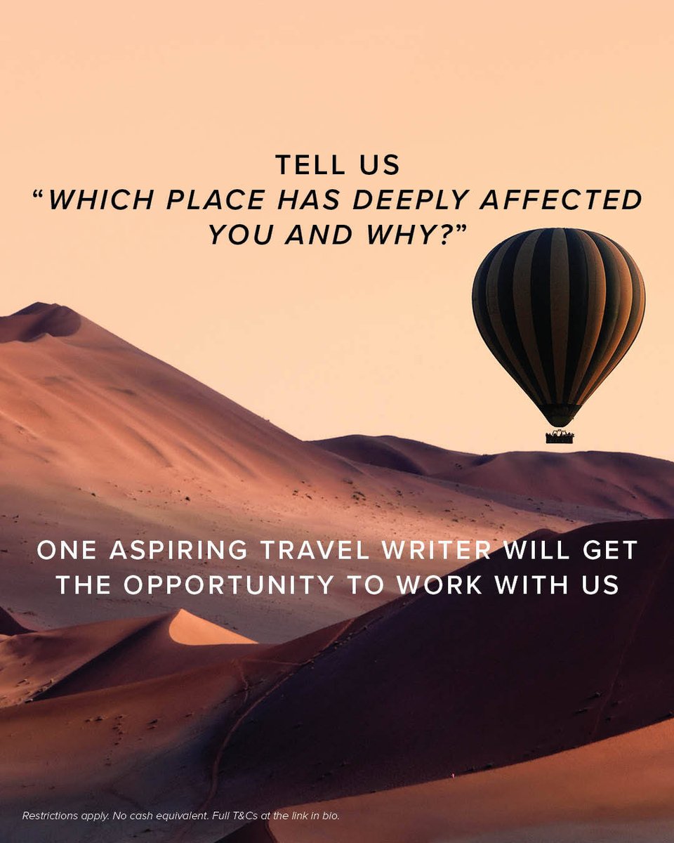 Meera Dattani (@no_fixed_plans) on Twitter photo Are you or do you know an aspiring UK-based travel writer, not yet published in a major print or digital publication? <a href="/cntraveller/">Condé Nast Traveller</a>'s Future of Travel talent search is open to all until Fri 12 May. Entries from underrepresented groups encouraged. Details at cntraveller.com/article/conde-… Are you or do you know an aspiring UK-based travel writer, not yet published in a major print or digital publication? <a href="/cntraveller/">Condé Nast Traveller</a>'s Future of Travel talent search is open to all until Fri 12 May. Entries from underrepresented groups encouraged. Details at cntraveller.com/article/conde-…