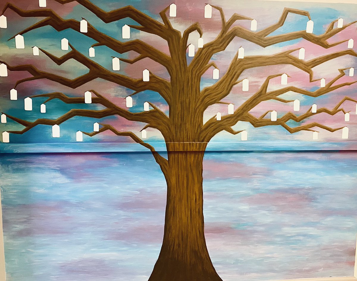 worldliveas1's tweet photo. My RHS Visual
Art 10 students painted this Yoko Ono Wish Tree mural.#yokoonowishtree,#RHS,#cbvrce https://t.co/ZFwJPOP0QQ