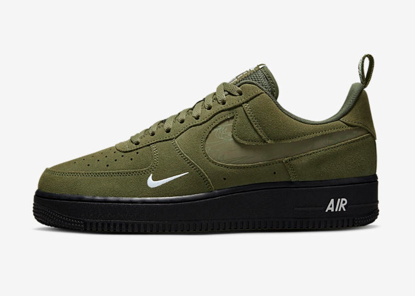 Nike Air Force 1 Low '07 LV8 'Reflective Swoosh - Cargo Khaki