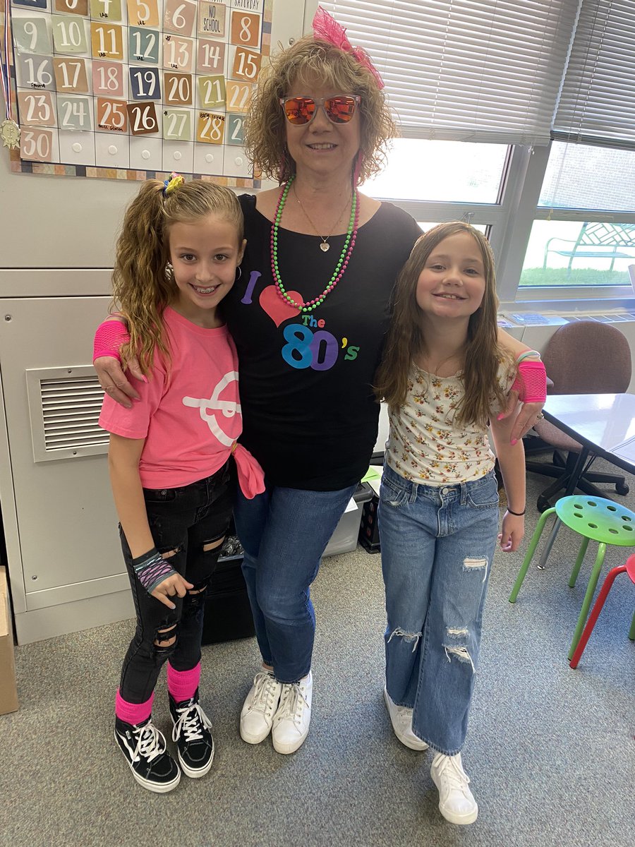 Enjoying our *totally rad* decades day! #totally80s