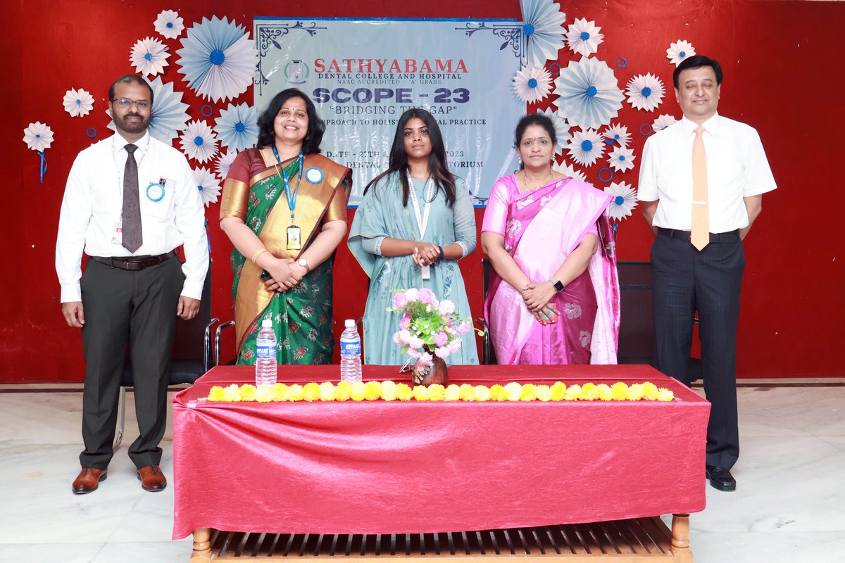 oralmedicinesdc's tweet image. Our beloved HOD (Admin) Dr. T.N. Umamaheswari delivered a guest lecture on &quot;ORAL CAVITY- AN INDICATOR FOR DIAGNOSING SYSTEMIC DISEASES&quot; at SCOPE 2023 organized by Sathyabama Dental College, Chennai💯on 27/04/2023 #invitedlecture #guestspeaker  #saveetha_omed  #oralmedicinesdc