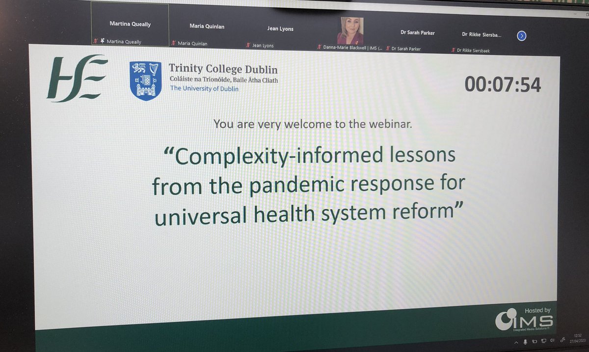 HSEResearch's tweet image. Thanks to @SarahSParker @sburx @rikkesiersbaek from @TCDhpm for another thought-provoking &amp;amp; informative seminar on their research into health system reform, and to @MartinaQueally for chairing the discussion.