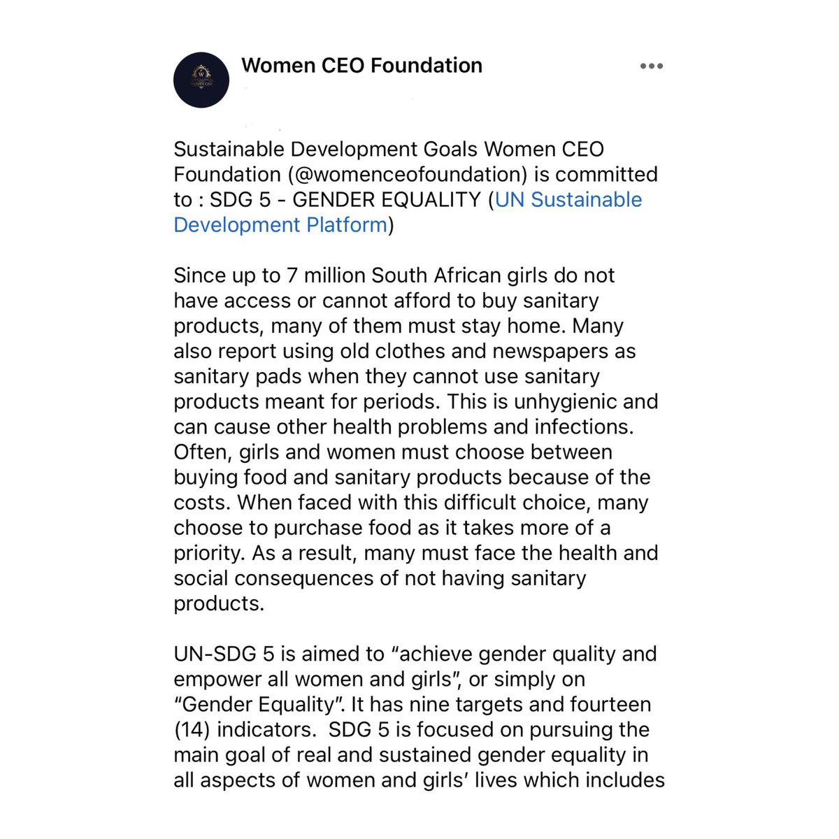 WomenCeoOrg's tweet photo. #EndPeriodPoverty! https://t.co/2VioayCNez