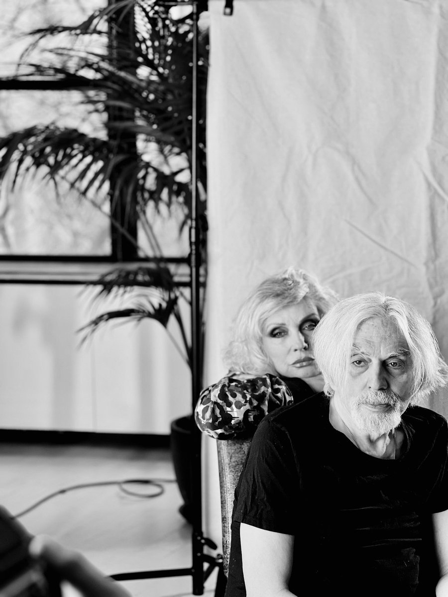 bestofdebbie's tweet photo. Debbie Harry and Chris Stein photographed by Rob Roth, 2023. https://t.co/4VRicC1acc