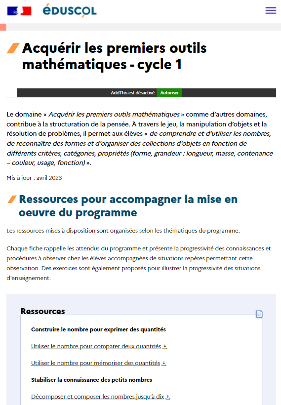 1/11 - 📢 Eduscol propose des docs d’accompagnement au programme pour les maths au cycle 1 : eduscol.education.fr/2819/acquerir-…

Je vous propose ma lecture, mon analyse et différentes manières d’utiliser ces documents.