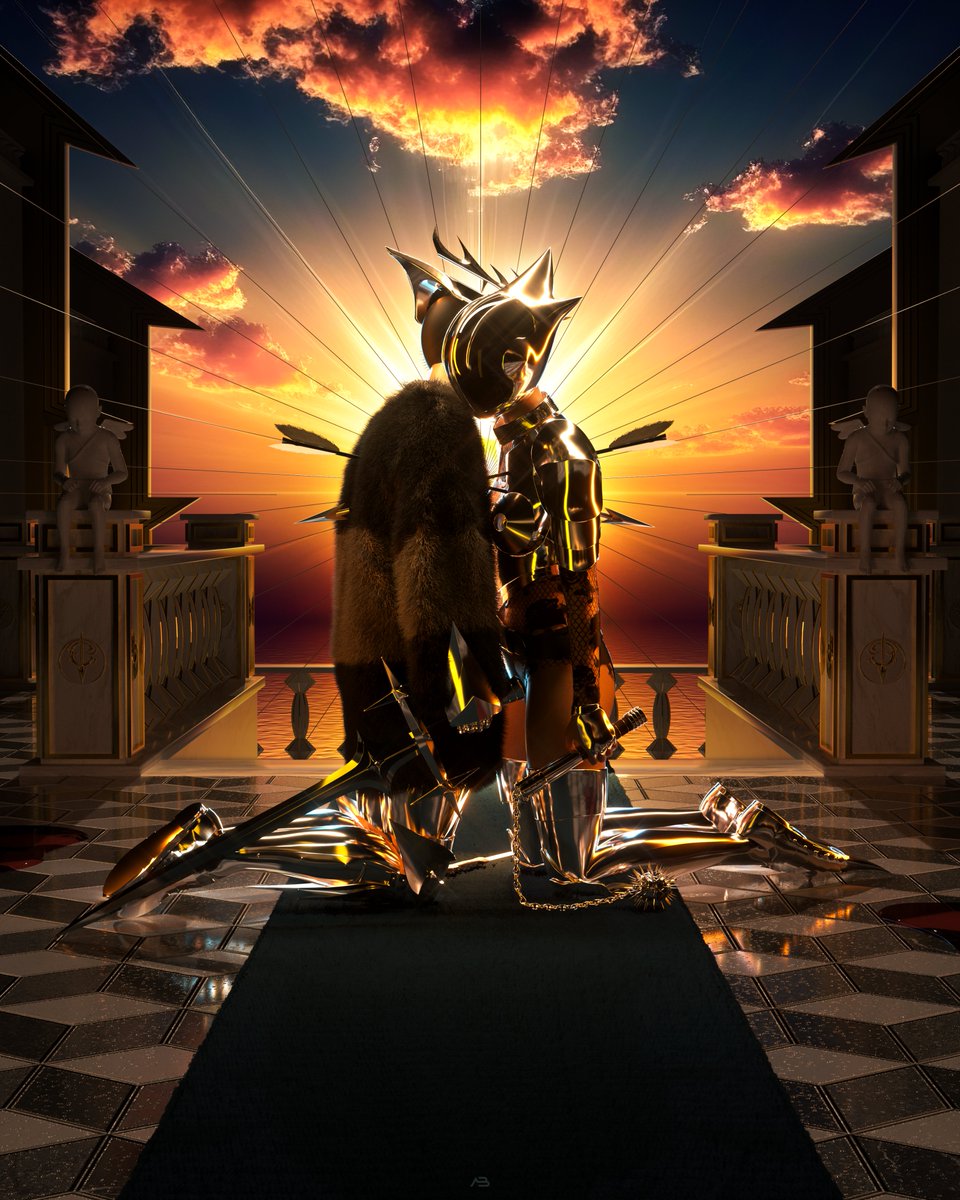 Cyber Crusaders are dropping today at 9 PM CEST on <a href="/niftygateway/">Nifty Gateway Studio</a> with <a href="/33NFT/">33</a> 
First three pieces are editions and theyre animated, fourth one is a still and will be going into an auction.