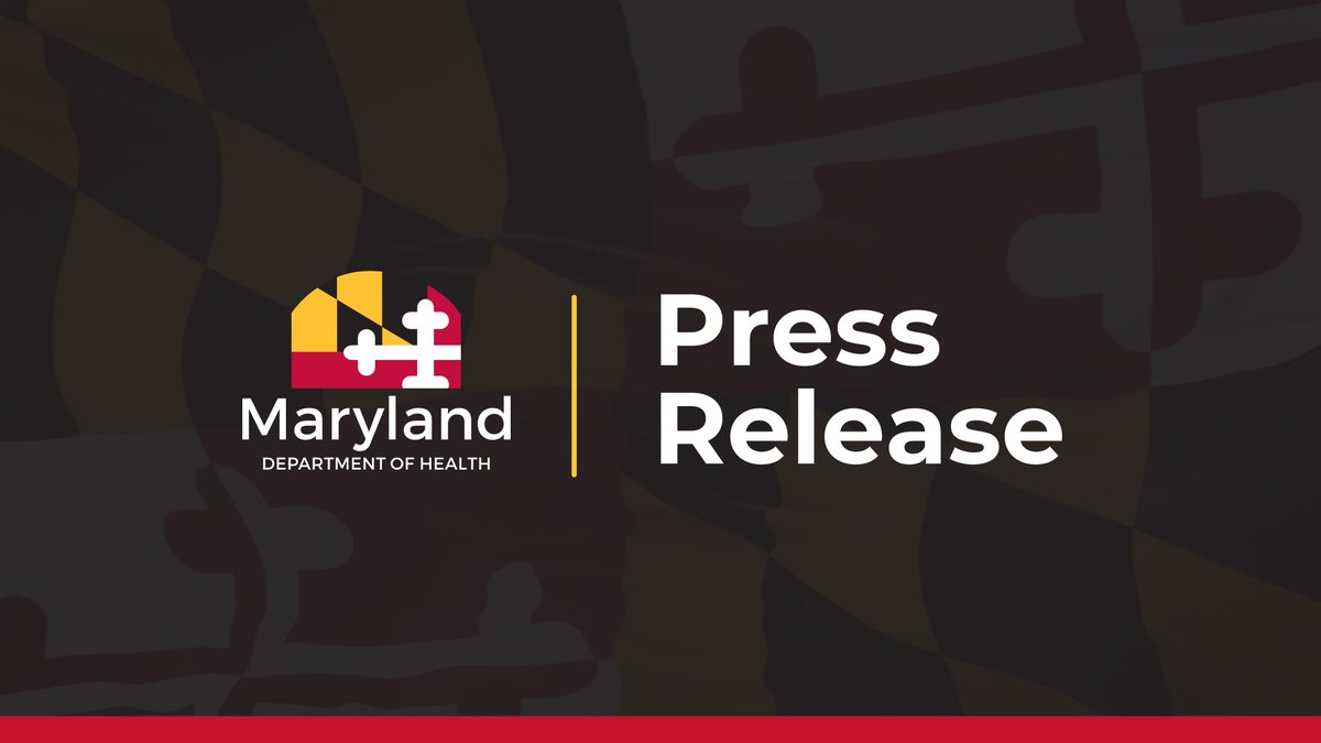 Maryland Department of Health on Twitter "RELEASE The MDHealthDept