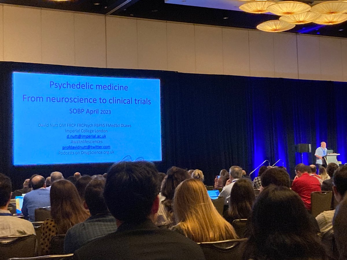 David Nutt at @SOBP Starting the first day with psychedelics research