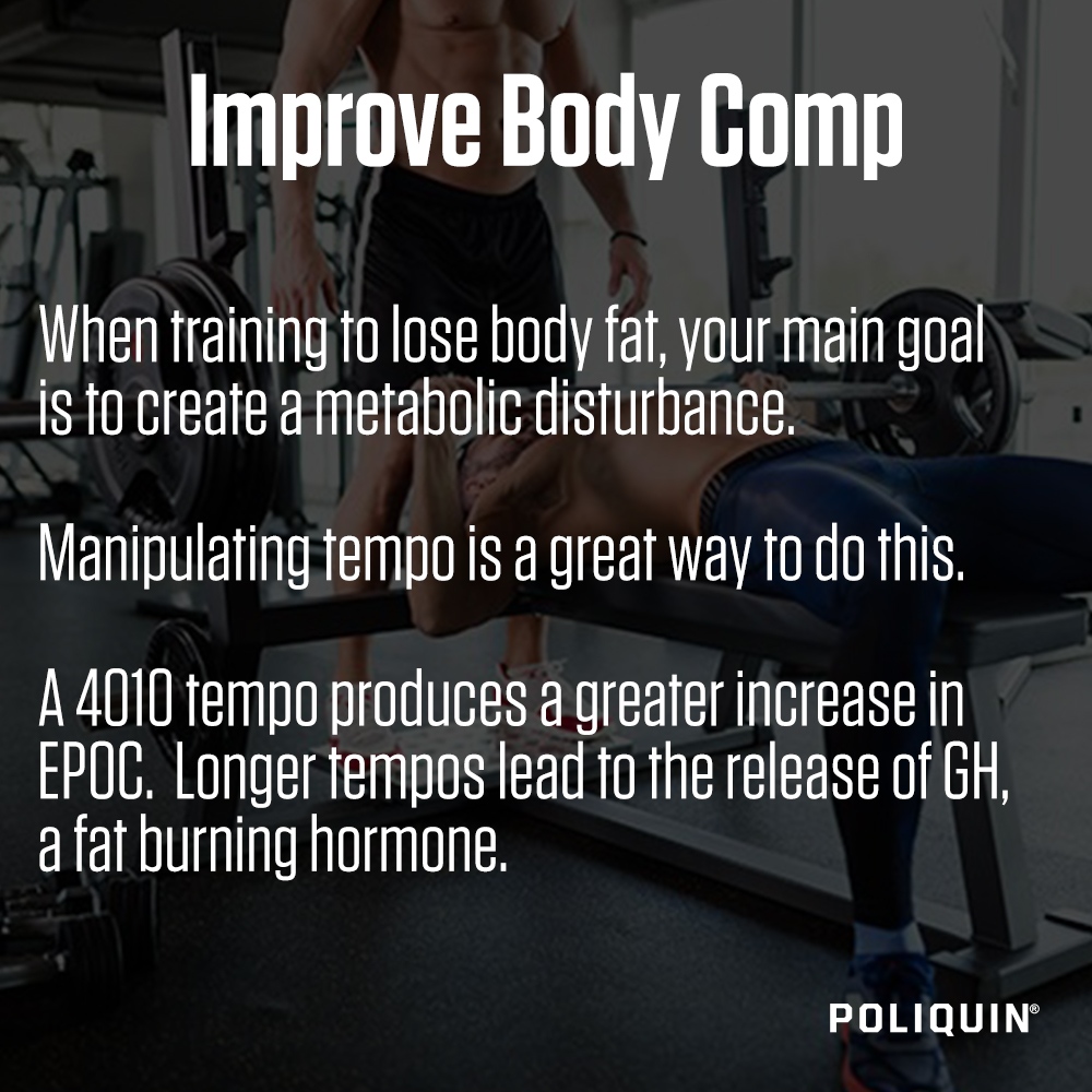 PoliquinGroup's tweet image. Swipe to read 4 reasons to incorporate tempo in your training.
#poliquin #tempo #programdesign #PICP #strength #muscle #bodycomp #fatloss #train #results #fitfam #strengthtraining