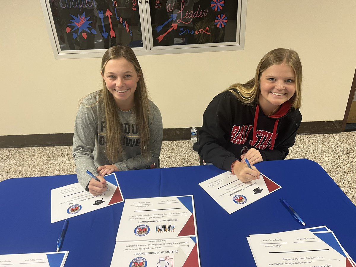 KHSKatsCoach's tweet photo. Senior Signing Day for our 🥎 Seniors @kenzh32 and @kami_shoemaker https://t.co/FVZbkRGm4k