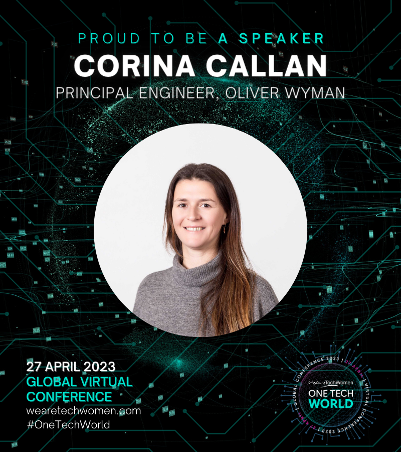 WeAreTechWomen's tweet photo. LIVE ⚡️ Tech &amp; Innovation Stage

Up in the Cloud ☁️✨ 
 
Join Corina Callan, Principal Engineer at @OliverWyman, as she takes to our stage at #OneTechWorld to share her knowledge with our #womenintech 🙌🏽 https://t.co/HHn0opP66t
