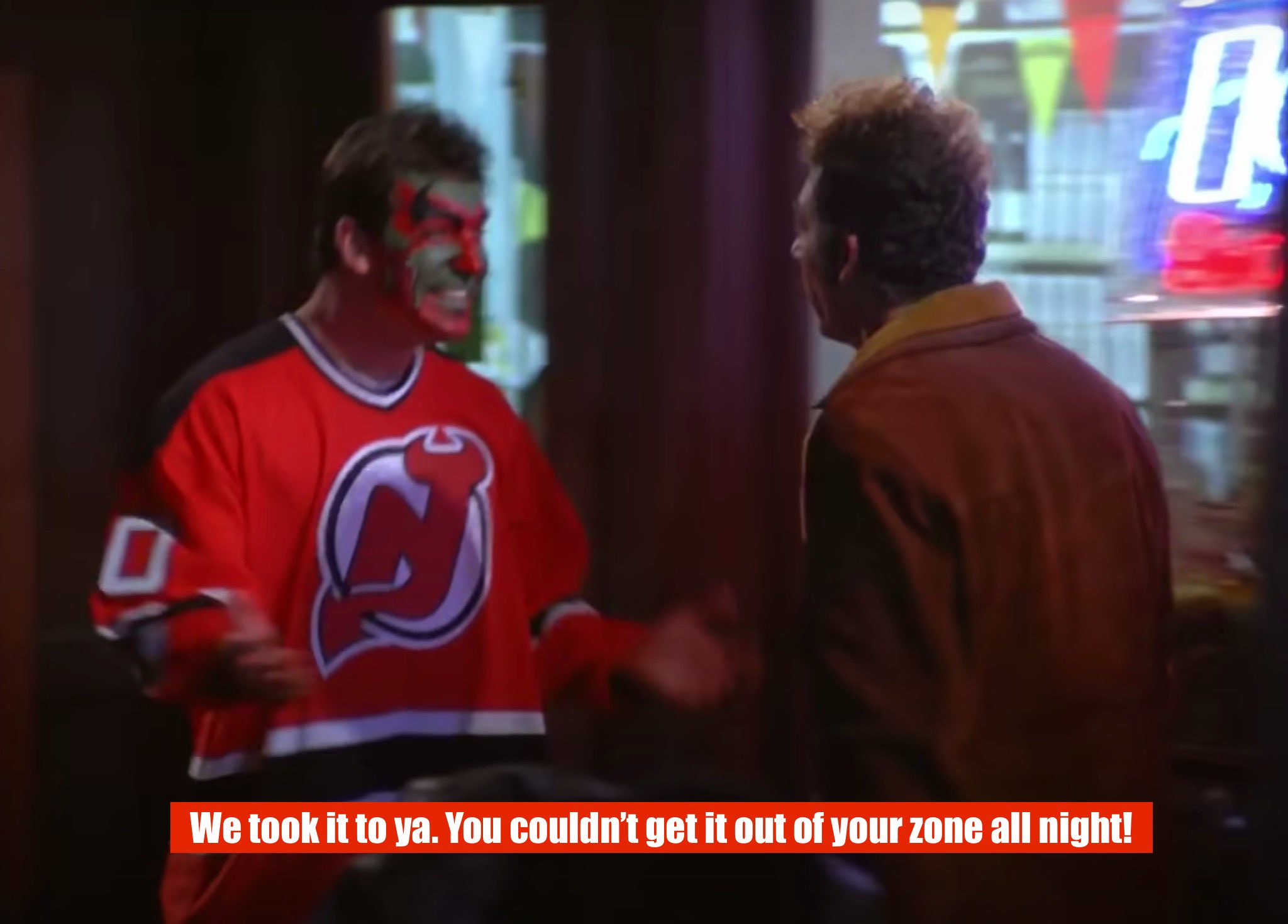 Tonight's Devils-Rangers result is identical to the Seinfeld