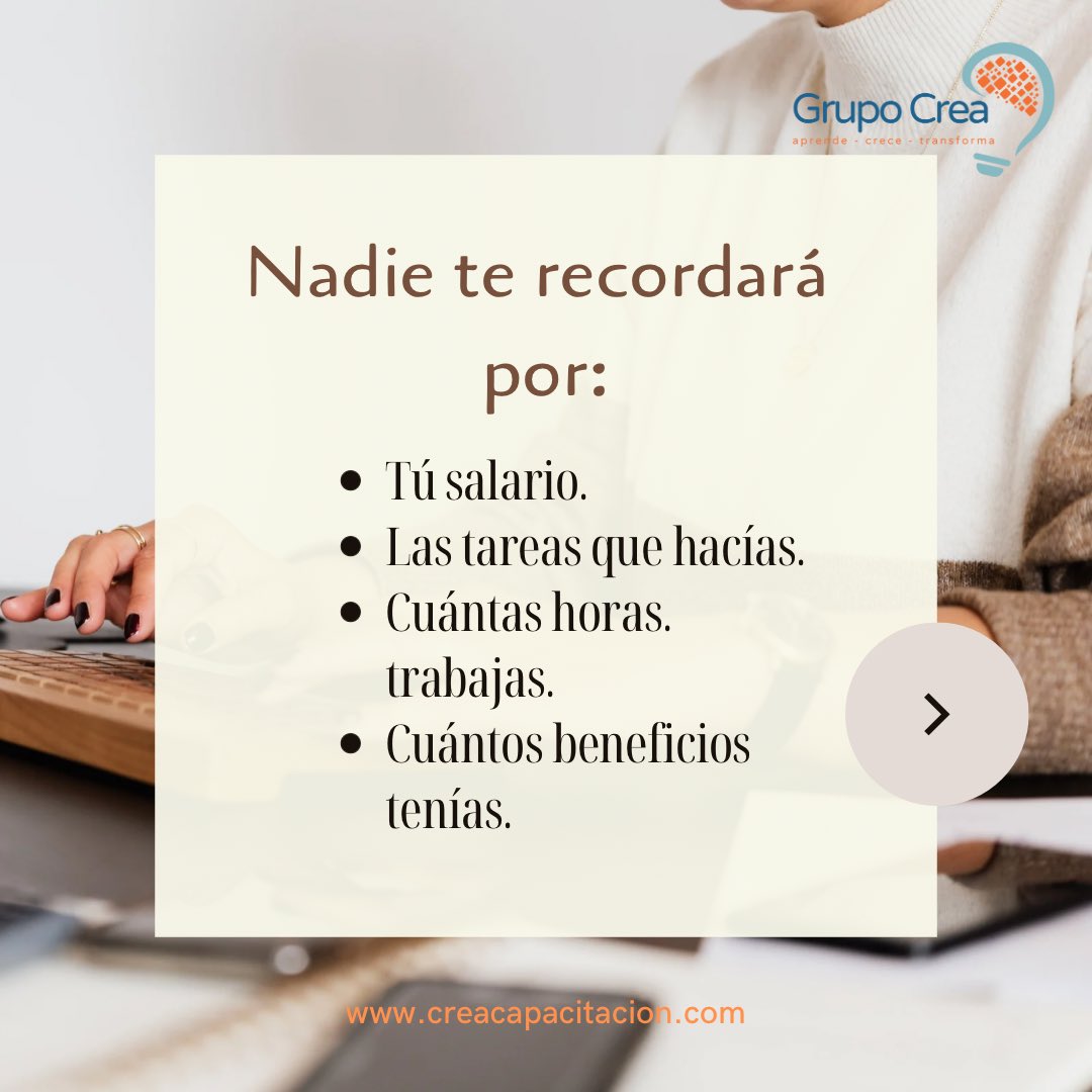 _grupocrea's tweet photo. ¿Cómo Te Gustaría Ser Recordado? 
¿Te lo has preguntado alguna vez? 
Esta pregunta es obligada en todo proceso de crecimiento personal y profesional.
Pregunta poderosa para saber qué es lo que quieres y qué te gustaría haber logrado cuando lleguen los últimos años de tu vida. https://t.co/jnSBhhYrb8
