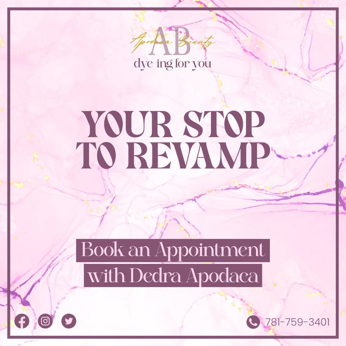 Apodaca_Beauty's tweet photo. Whether it’s a simple blow-dry, a haircut, or a complete hair makeover, you are guaranteed healthy, smooth and perfectly styled hair at Apodaca’s Beauty that will make your day a “Good Hair Day”.

For appointments: https://t.co/SxZvJlw8e7 or 781-759-3401

#hairtrends https://t.co/tiJIlUHF8t