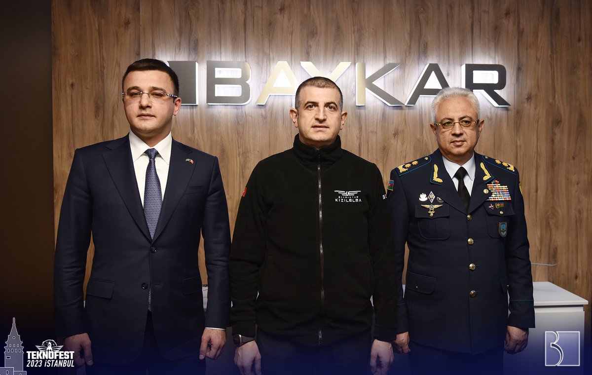 Bugün, Genel Müdürümüz <a href="/Haluk/">Haluk Bayraktar</a> Bayraktar ve Azerbaycan Savunma Bakan Yardımcısı Sn. Aqil Qurbanov, Baykar ile Azerbaycan Savunma Bakanlığı arasında insansız hava aracı sistemleri ortak üretimi yapmak üzere iyi niyet protokolü imzaladı.

Törene Azerbaycan Savunma Bakan Yardımcısı