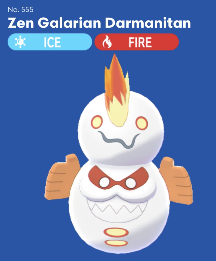 Makio & JRoses | pokeos.com on X: @Julesnd264 Galarian Darmanitan in Zen  mode! t.cooJ1rSwPIa1  X