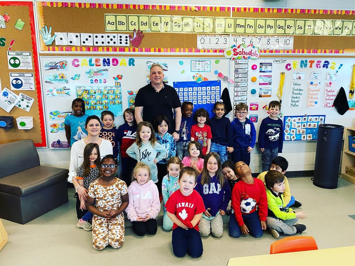 SanMerrill's tweet photo. Thank-you @PeterProchilo our Superintendent of School Effectiveness for reading to our FDK classes today to gear up for Catholic Education Week!  #CEW2024 #scdsbCEW @SudburyCDSB https://t.co/PyplnG364Y