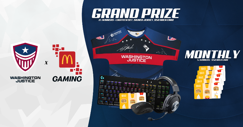 washjustice's tweet photo. New season, new MONTHLY PRIZES from @McDonalds! 🎁

Enter now for the chance to win ⏬