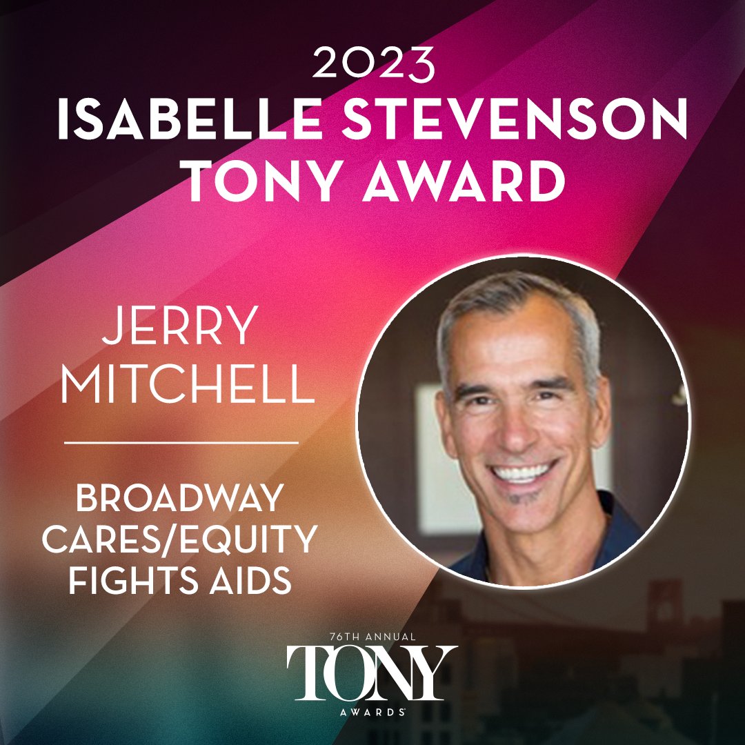 TheTonyAwards's tweet photo. This just in: Jerry Mitchell is set to receive the Isabelle Stevenson Award at this year's #TonyAwards, for over three decades of outstanding dedication and volunteer service through the arts, including his work with @BCEFA. https://t.co/OtDQeLSgTW