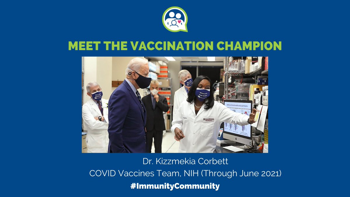 We are so grateful for the contributions of Vaccination Champion Dr. Kizzmekia Corbett.

#vaccinationchampion #voicesforvaccines #whyivax