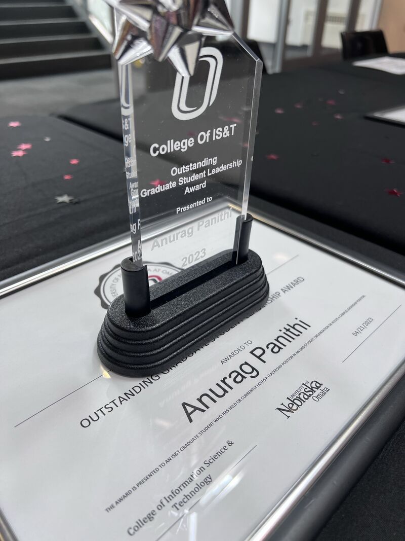 peter_wolcott's tweet photo. Congratulations to Anurag Panithi, MS MIS student who received the Outstanding Graduate Student Leadership award this year @unocist!  https://t.co/IlbiZWKWWo https://t.co/90OxibLmAc