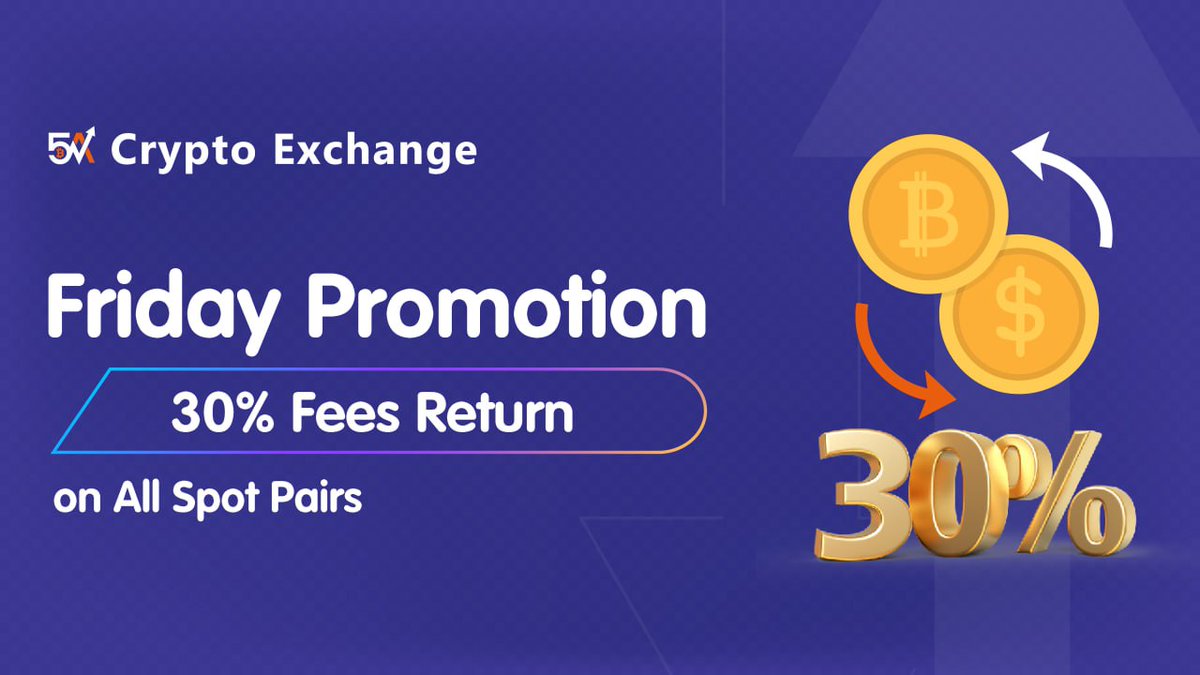 👨‍💻Spot Trading Promotion⭐️
➡️30% Fees Return on All Spot Pairs

🕒Event Period: Every Friday
❤️Fees Return:  Every Saturday 

💻Trade now: 5a.io
#Crypto #Cryptocom #BTC #ETH #Arbitrum #SHIBA #CAKE #EGLD #RNDR #KAS #INJ #Matic #XRP #usdt #ADA #Solana #VOLT #Doge