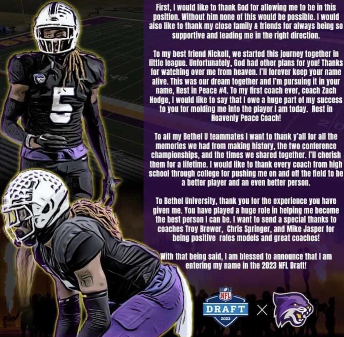 FranklinCowboys's tweet photo. From Jim Warren Park to the NFL draft. @Deviouskc has always followed his dreams. The @franklincowboys are beyond proud of you and your journey. Best of luck Devious! #ForeverFamily #ForeverACowboy #Cowboy4Life #FranklinCowboys #NFL #NFLDraft #DeviousChristmon #FranklinTn https://t.co/mrK7D6acbZ