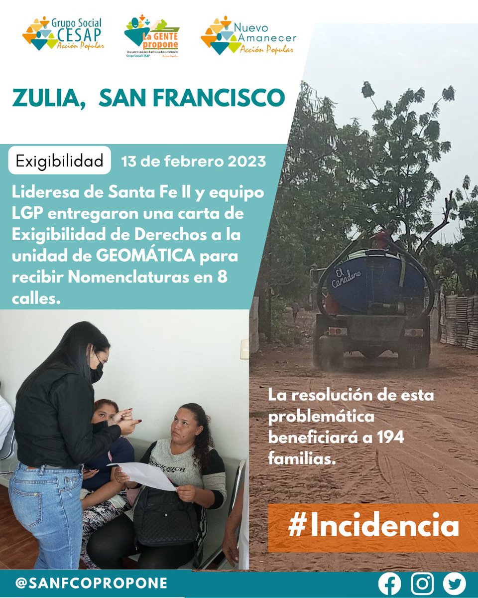 Sanfcopropone's tweet photo. 👉 #LaGentePropone fomentó la corresponsabilidad ciudadana y el trabajo articulado en la comunidad Santa Fe II para dar soluciones a los problemas locales. La voz colectiva es más fuerte que la individual 💪. 

#LaGentePropone
#SomosCesap
#Incidencia
#27abril https://t.co/MWcicbWRrY