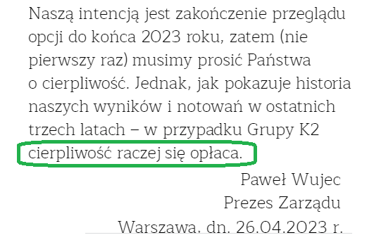 werevulth's tweet photo. K2HOLDING 
#k2h #k2holding
W tym przypadku zamierzam wykazać się niespotykaną u mnie zwykle CIERPLIWOŚCIĄ 
 #ikzedywidenda #dywidenda https://t.co/2DZzlsO4r2