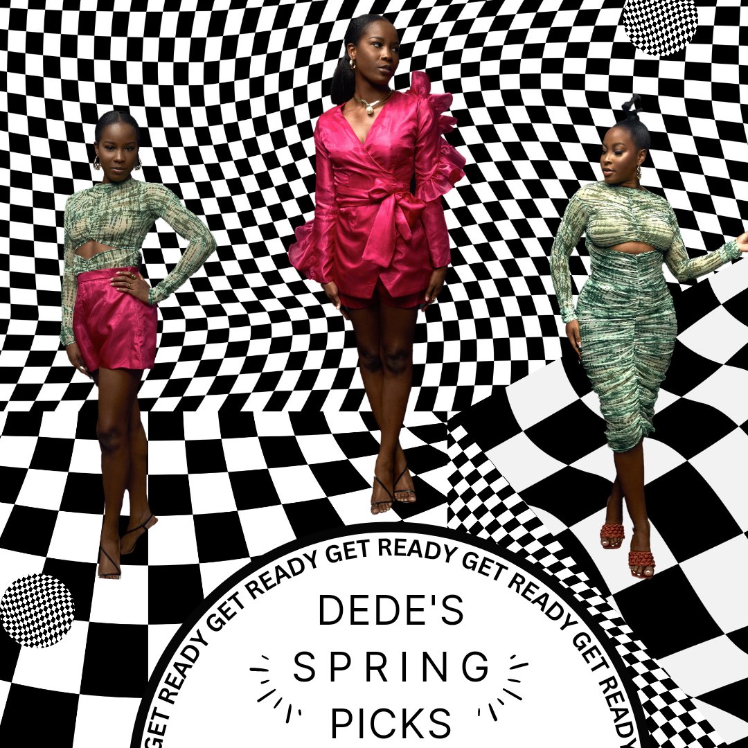 Don't let the rainy Lagos weather keep you down. Shop our top spring picks to spice up your wardrobe🔥 We've also got some new looks coming soon😎 So watch this space!
From Left to Right: Oyin Mesh Top, Lulu Set, Ovie Mesh Dress.

Send a DM to order🛍

#dedethebrand 
#springlooks
