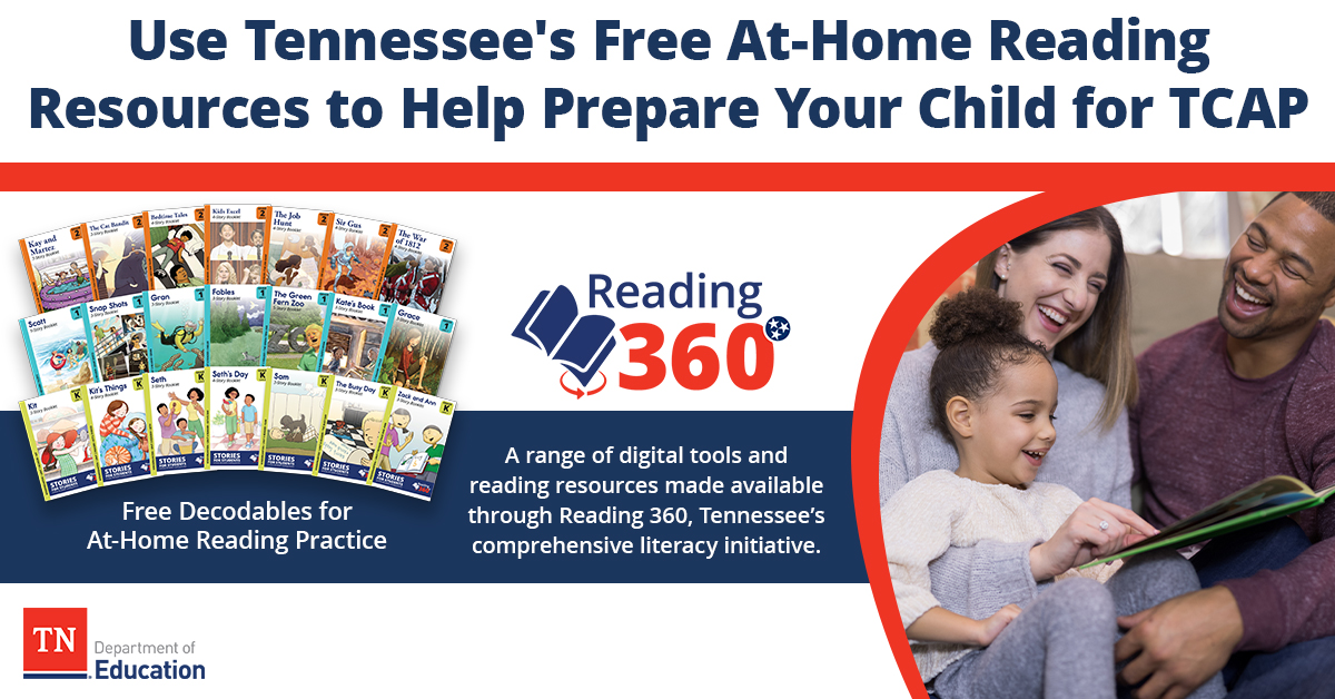 Studies show reading on grade level by third grade is essential to a student's academic career and life. Help your younger learners prepare with FREE reading resources so when they take the #TNTCAP, they are ready! Visit ow.ly/x0tk50NVJME to order yours!
