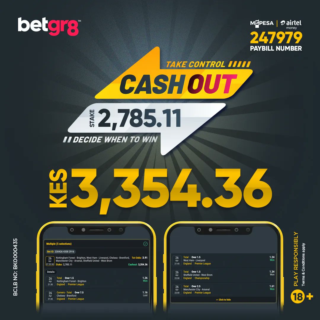 betgr8ke's tweet photo. ✅ Cashout Winning ticket
🪙 Stake: KES 2,785.11
✖️ Bet Type: Multiple
💰 Win amount: KES 3,354.36

Take Control of your game!

18+ | Play Responsibly | Terms &amp; Conditions
#betgr8 #bigwin #gr8win #GR8winner #cashout https://t.co/2mBLyVd6L0