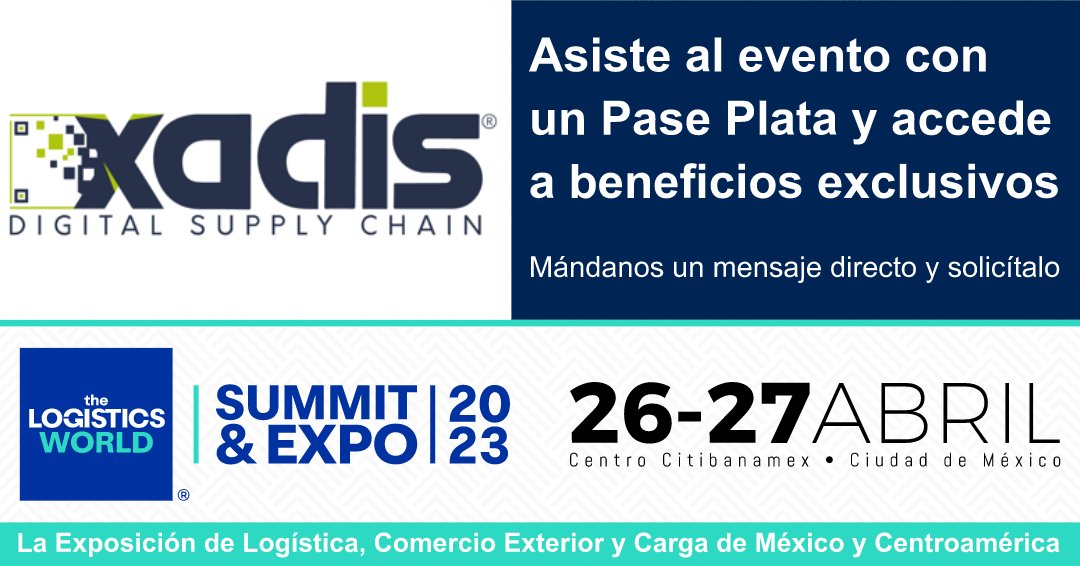 Activithink's tweet photo. Seguimos en #TheLogisticsWorld 🌐
Ciudad de #Mexico #TLWEXPO2023
Feria 🔝 de #Logística #CadenaDeSuministro y #ComercioExterior
Visita #XADIS Stand 3530
o contacta aquí👉🏼https://t.co/MUOk4U0Yys
Por Empresas + productivas, estratégicas
y 💯% digitales
#MundoTLW 🌎 #CreceConTLW https://t.co/BemrgbciXi