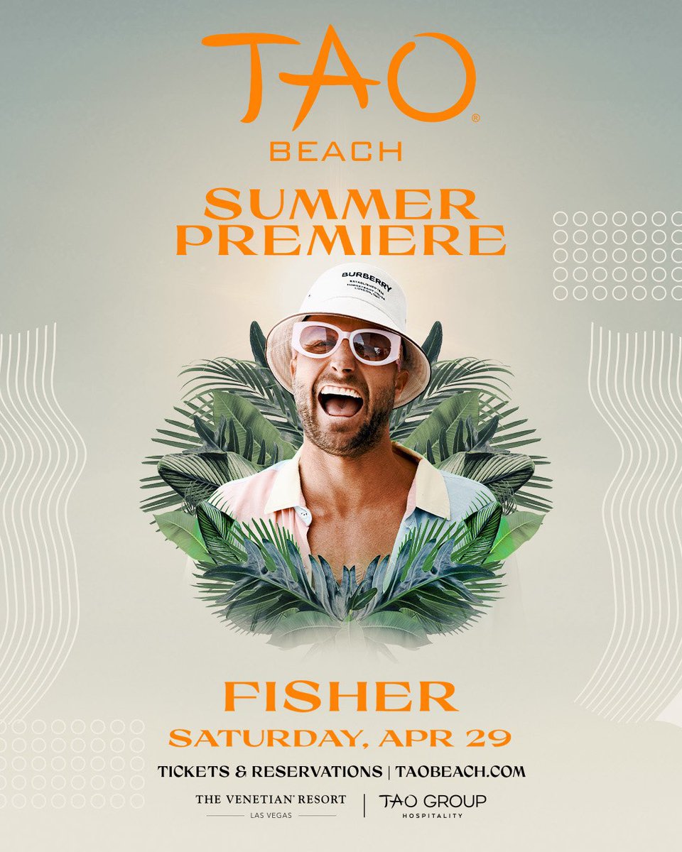 dmlofton702's tweet photo. @taobeach summers premiere starts this Friday April 28 - 30 #cedricgervais #fisher #sofitukker #lasvegas #dayclub #summer https://t.co/c1oyVL8bXP