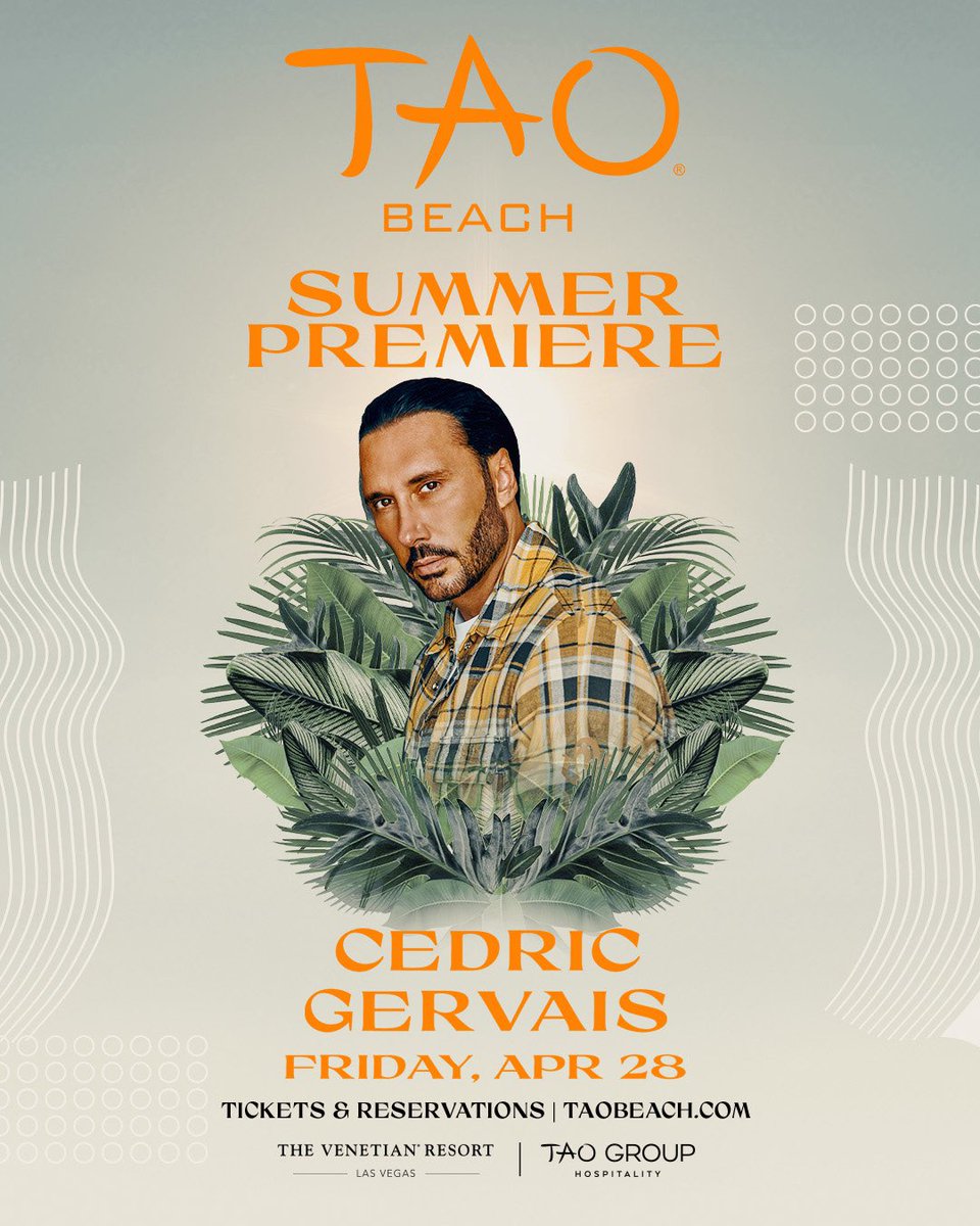 dmlofton702's tweet photo. @taobeach summers premiere starts this Friday April 28 - 30 #cedricgervais #fisher #sofitukker #lasvegas #dayclub #summer https://t.co/c1oyVL8bXP
