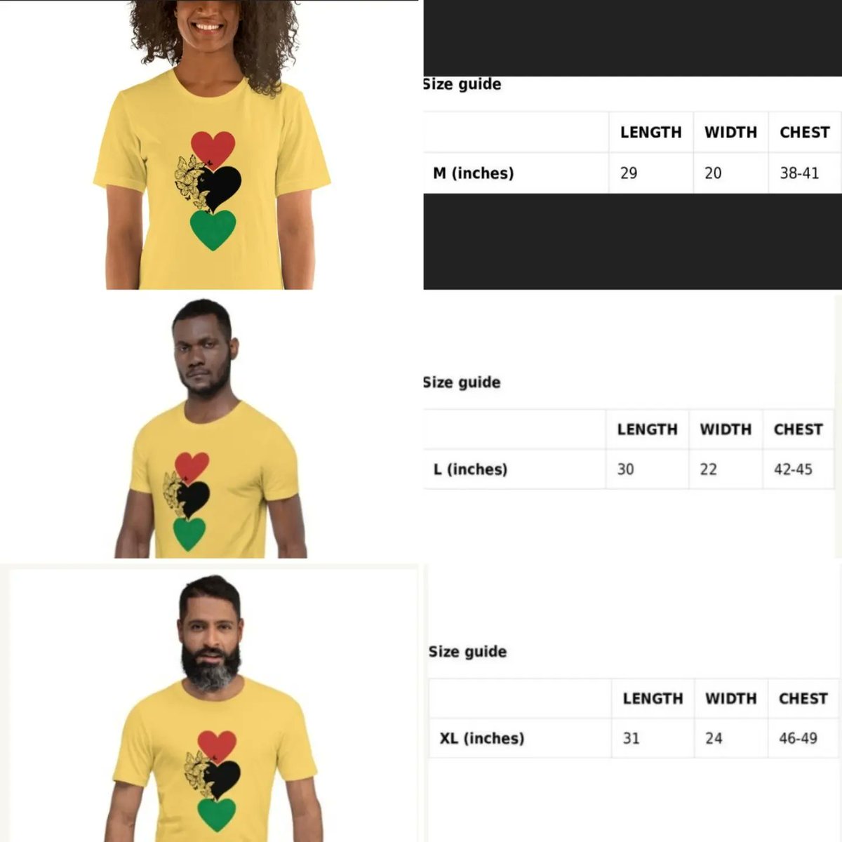 ComfyCozyShae's tweet photo. Juneteeth is coming. Tees available here.
I'm wearing a sample in white. 3 sizes available in yellow. Select the corresponding picture on Etsy.
Thanks😊❤️🖤💚
#Tee #TShirt #Tshirts #juneteenth #PanAfrican #Hearts #Butterflies #Unisex #Inclusive #RedBlackAndGreen #RedBlackGreen https://t.co/lrNaIcELpM