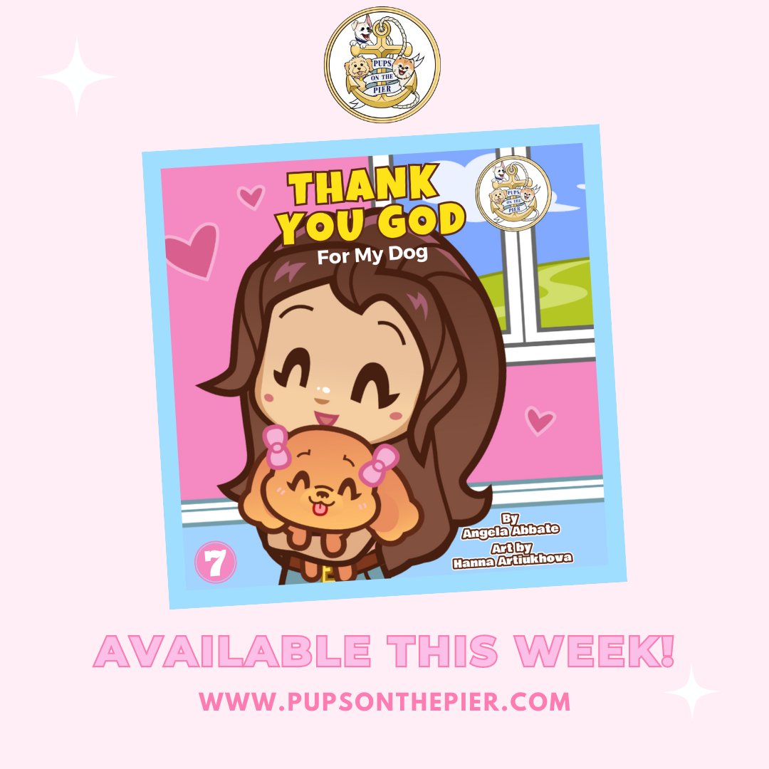 So excited to share my 7th book, "Thank You God for My Dog" 🐾🙌 A heartwarming first addition to my new Pups on the Pier Christian series, this book is all about giving God thanks and glory, appreciating the blessings and gifts from Him and showing gratitude for the fruits of th