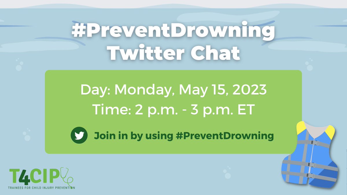 CIRPatNCH's tweet photo. Join @T4CIP_ for a #PreventDrowning Twitter chat on May 15, 2-3 p.m. ET, part of their Day of Action! We'll be there and hope to see you too 🏊  Join the fun by using #PreventDrowning in your tweets and following the host, @T4CIP_. https://t.co/u6Vw9g0Ou2