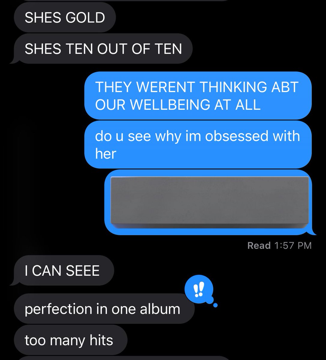 rootscorrode's tweet photo. my best friend and very new parx stan listened to intellectual property with me and this is her review so WHOEVER SAYS WATERPARKS HAS NO HITS ARE CLEARLY WRONG! https://t.co/Vm6DQhwREY