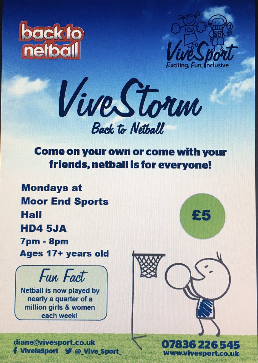 _Vive_Sport_'s tweet image. We had 5 lovely new faces at #Back2Netball this evening🤩
Fancy joining us?
🏐Mondays @ Moor End Academy
🏐Thursdays @ Honley High
Drop us a message ❤️
•
•
•
#netball #backtonetball #netballinhuddersfield #netballfamily #netballcoach #huddersfield #thingstodoinhuddersfield