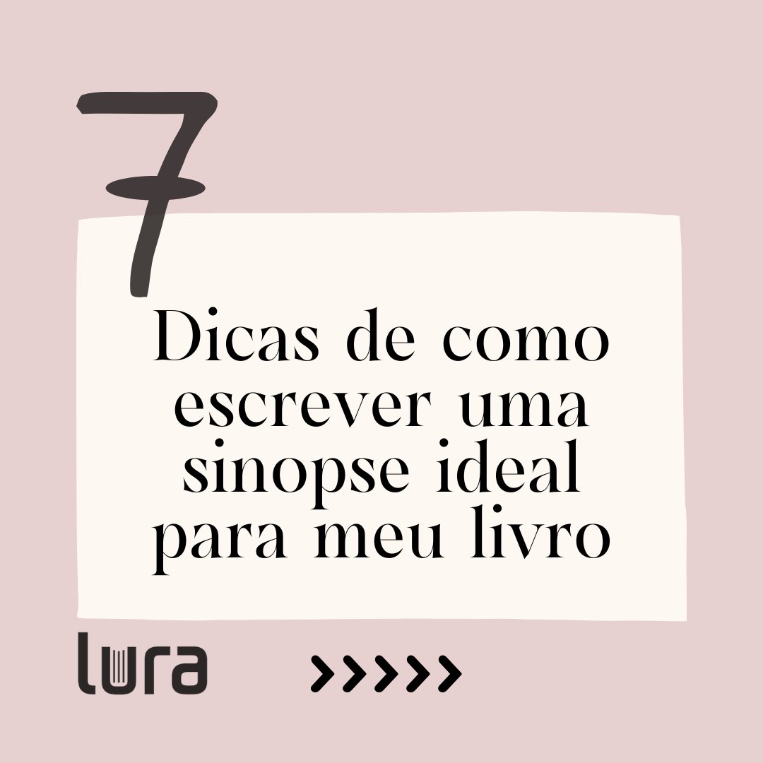 Como escrever uma sinopse ideal para meu livro?

A coordenadora editorial,  <a href="/alineassone/">Aline A</a> separou dicas práticas para ajudar os escritores a escrever a sinopse ideal do seu livro ou até de seu conto:

Leia o post no blog da <a href="/LuraEditorial/">Lura Editorial</a>:
bit.ly/3HkqgAA