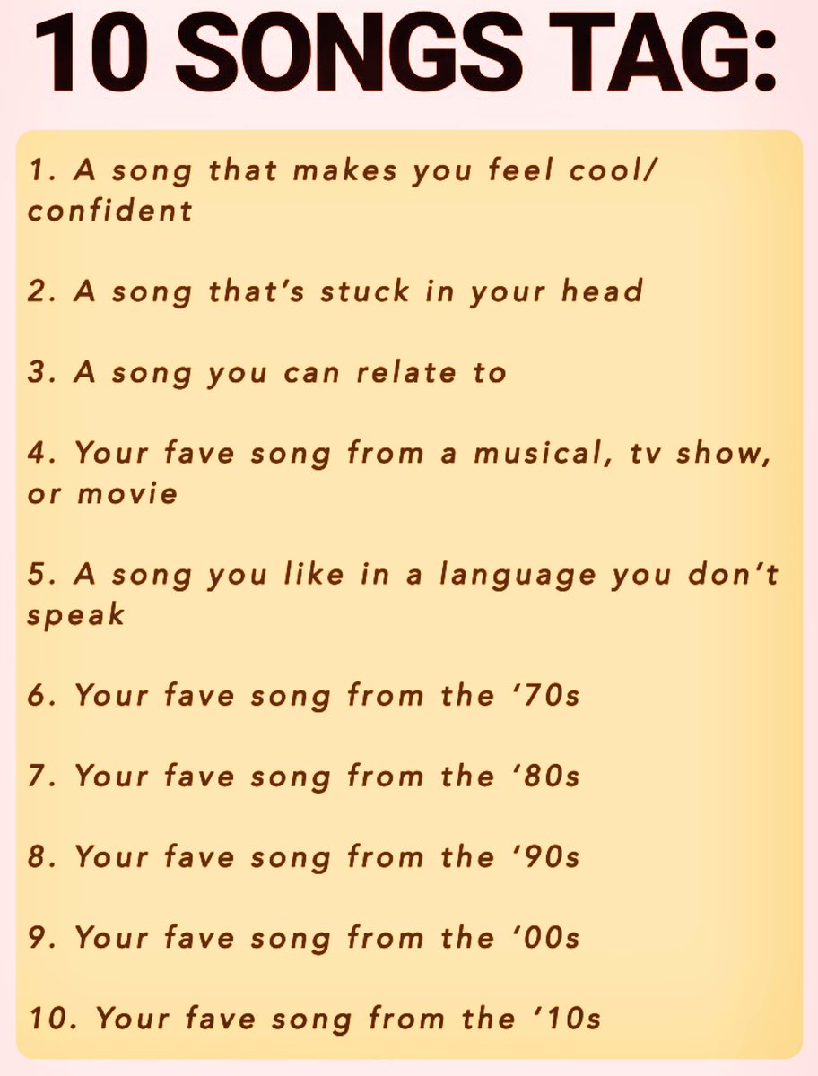 QRT or reply your own 10 songs👇😌 

#ThursdayVibes #MusicLovers