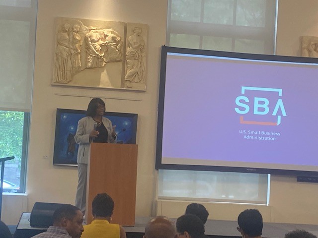 SBA_Delaware's tweet photo. Thanks to the First State #SmallBusinesses for coming out in force today to TrueAccess Capital's inaugural 'New Markets Opportunities Procurement Fair' in @cityofwilmde !  Keynote speaker @SBA_Delaware Director Michelle Harris was honored to share the day with you! https://t.co/i3Rf2rGnvy