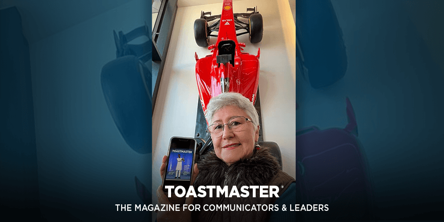 Toastmasters: Luz Bobadilla of Sugar Land, Texas, poses with her pocket-sized Toastmaster while she visits the Museo Ferrari in Maranello, Italy.
#toastmasters #ferrari #maranello #italy  #btm #Toastmasters #Communication #Leadership