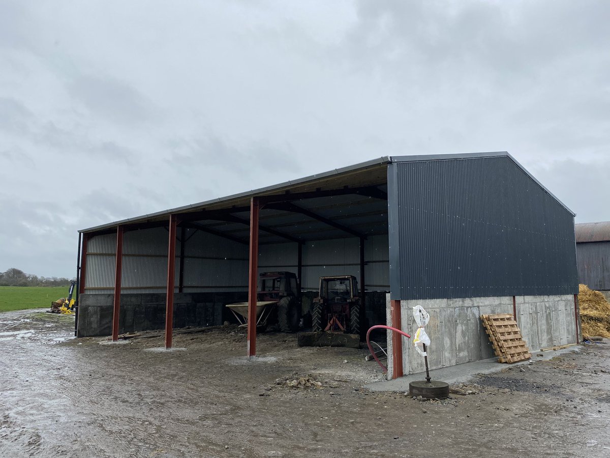 63x35 foot A roof farm shed fabricated and erected recently. #jscullyengineering #farm #farmbuildings