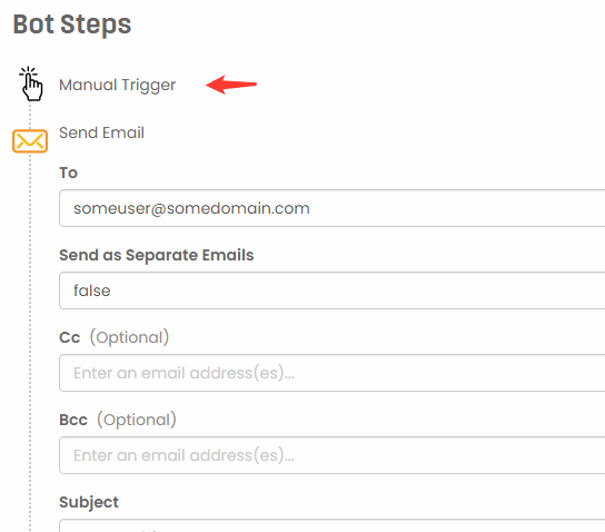 zzBotsOfficial's tweet photo. Need customized bots that can trigger on demand?

We now have a "Manual Trigger" option to start your bot.  Just let us know if you need any help automating your work flow. https://t.co/aRSz9pBZRL