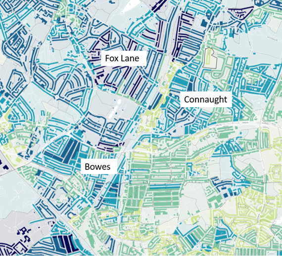 BBvoice4all's tweet photo. Enfield has two LTNs (Fox Lane, Bowes), and plans for a third (Connaught -promised two years ago but as yet unfunded). All three are in the SW of the Borough, with relatively wealthy residents, far less diverse than the East of the Borough and with far higher car ownership. (2) https://t.co/LIRv0kG8er