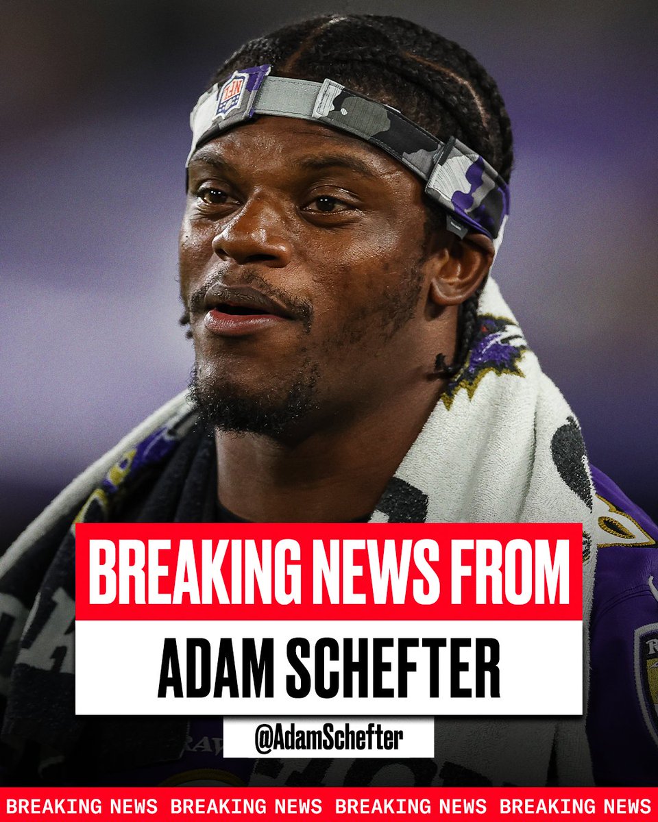ESPN (@espn) on Twitter photo Breaking: Lamar Jackson and the Ravens have a deal that "will get done," sources tell <a href="/AdamSchefter/">Adam Schefter</a>.
Lamar is staying in Baltimore 😈 Breaking: Lamar Jackson and the Ravens have a deal that "will get done," sources tell <a href="/AdamSchefter/">Adam Schefter</a>.
Lamar is staying in Baltimore 😈