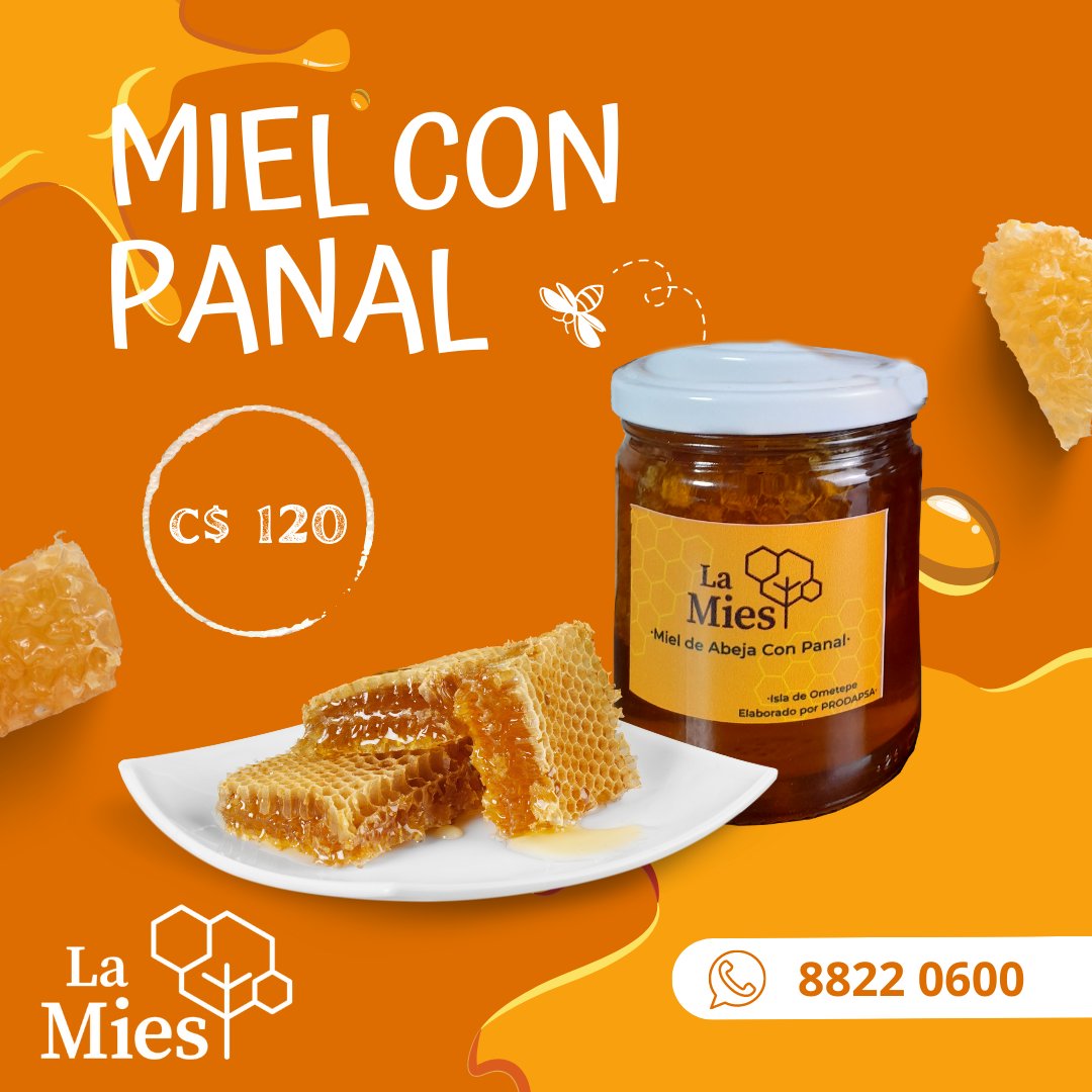 La miel con #panal es un producto exclusivo de temporada, ya que el panal se obtiene únicamente en la temporada de extracción de miel 🍯

¿Te gustaría probarla? 💛⬇️

💻 Visita nuestra revista web: imperialdeometepe.com

#LaMies #MielConPanal