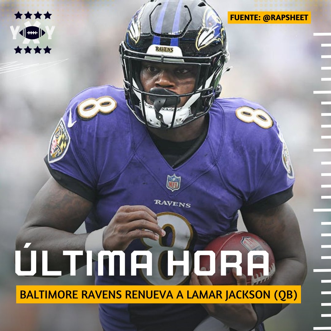 YxYnfl's tweet photo. Baltimore Ravens y Lamar Jackson por fin han llegado a un acuerdo de extensión de contrato.

Los detalles muy pronto.

Vía: @RapSheet https://t.co/jR6j6S7vzn